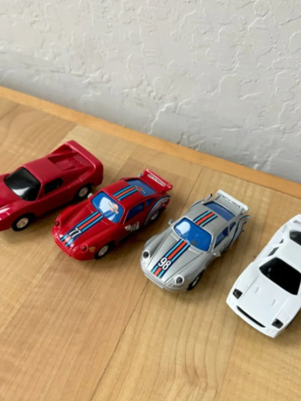 Vintage Slot Car Lot Of 4 - 2 PORSCH, Ferrari F40 & Ferrari F50 - Untested